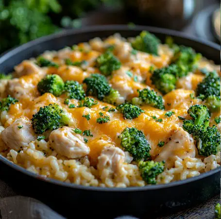 One Pan Cheesy Chicken Broccoli And Rice – Naomi's Recipes