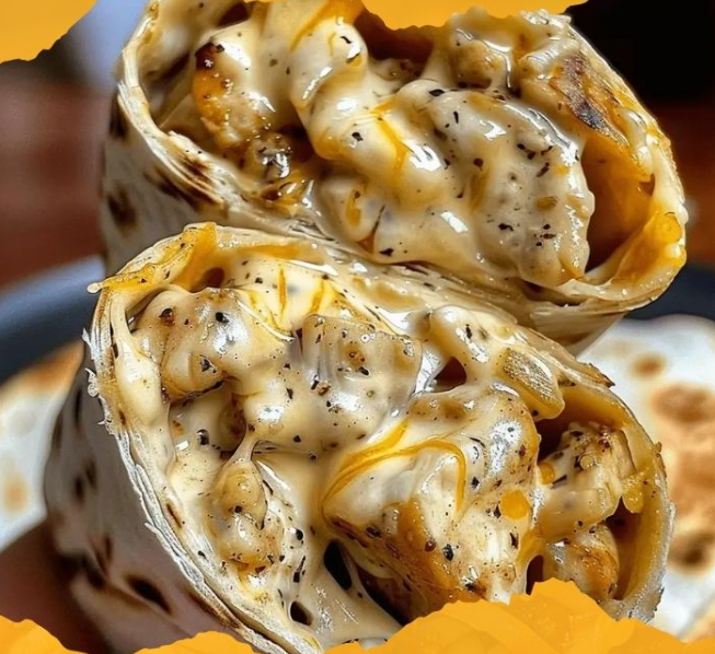 Cheesy Garlic Chicken Wraps – Naomi's Recipes