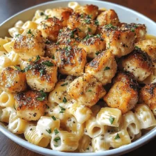 Garlic Butter Chicken Bites with Creamy Parmesan Pasta-image