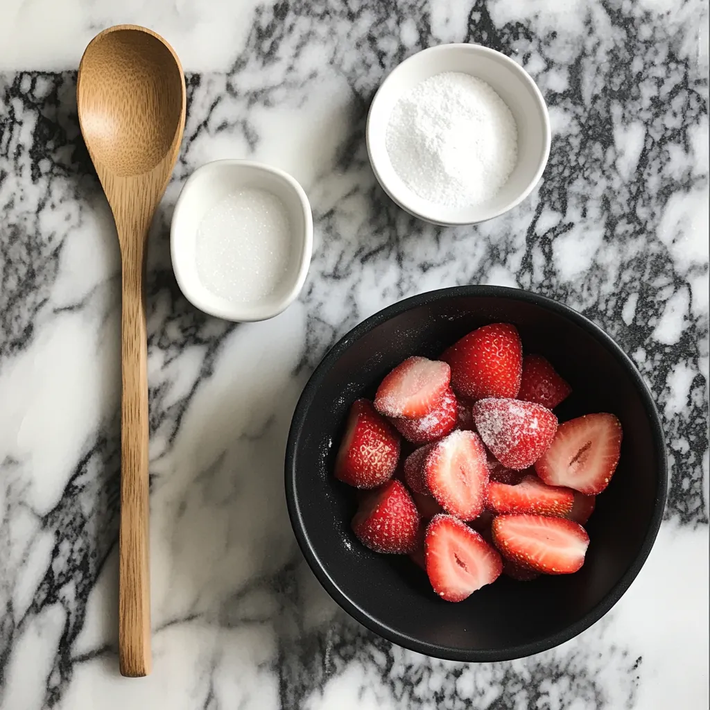 munil0506_A_black_ceramic_bowl_holds_diced_strawberries_sprin_b988cbfc-8ba9-4183-bd87-dade201e1f37_0