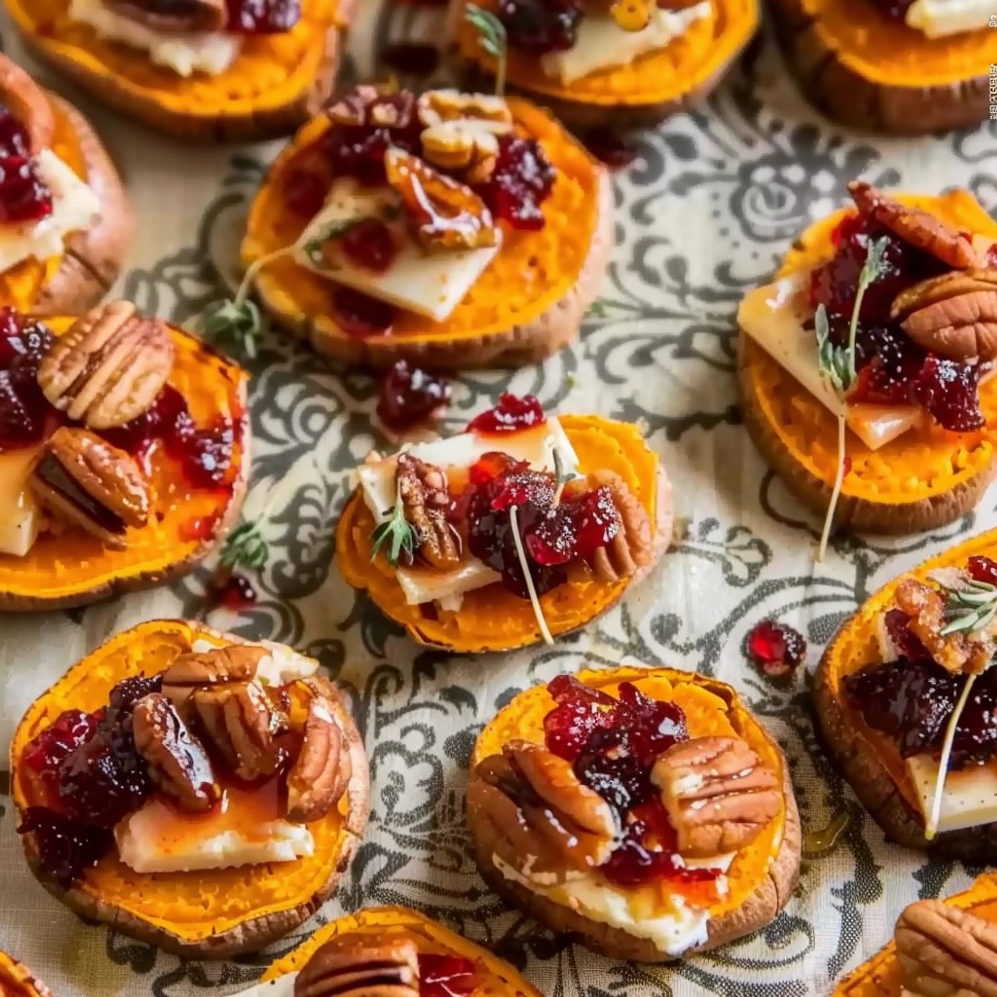 Sweet Potato Rounds with Brie: Easy Healthy Recipe - Recipe Image