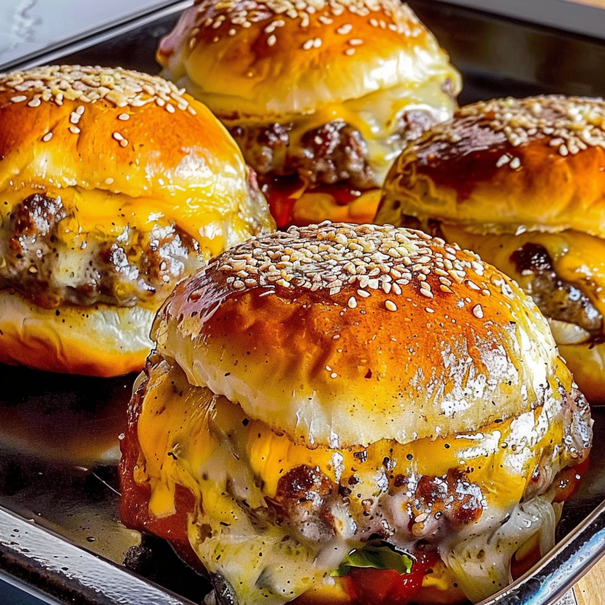 Healthy Garlic Parmesan Cheeseburger Bombs in 30 Minutes - Recipe Image