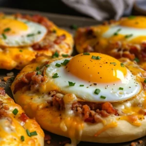 Healthy English Muffin Breakfast Pizza Ready in 20 Minutes - Recipe Image
