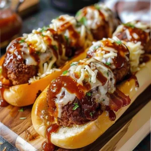 Easy Bourbon BBQ Meatball Subs for Healthy Eating Fans - Recipe Image