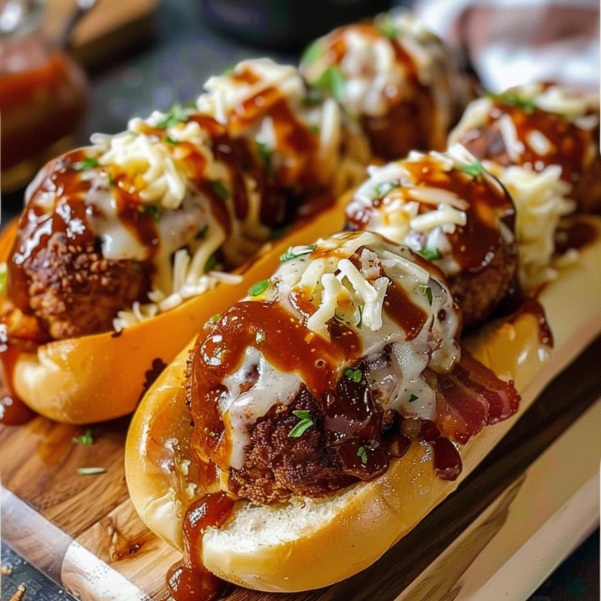 Easy Bourbon BBQ Meatball Subs for Healthy Eating Fans - Recipe Image