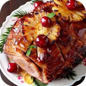 Juicy Pineapple-Glazed Ham: Easy Healthy Recipe for Gatherings - Recipe Image