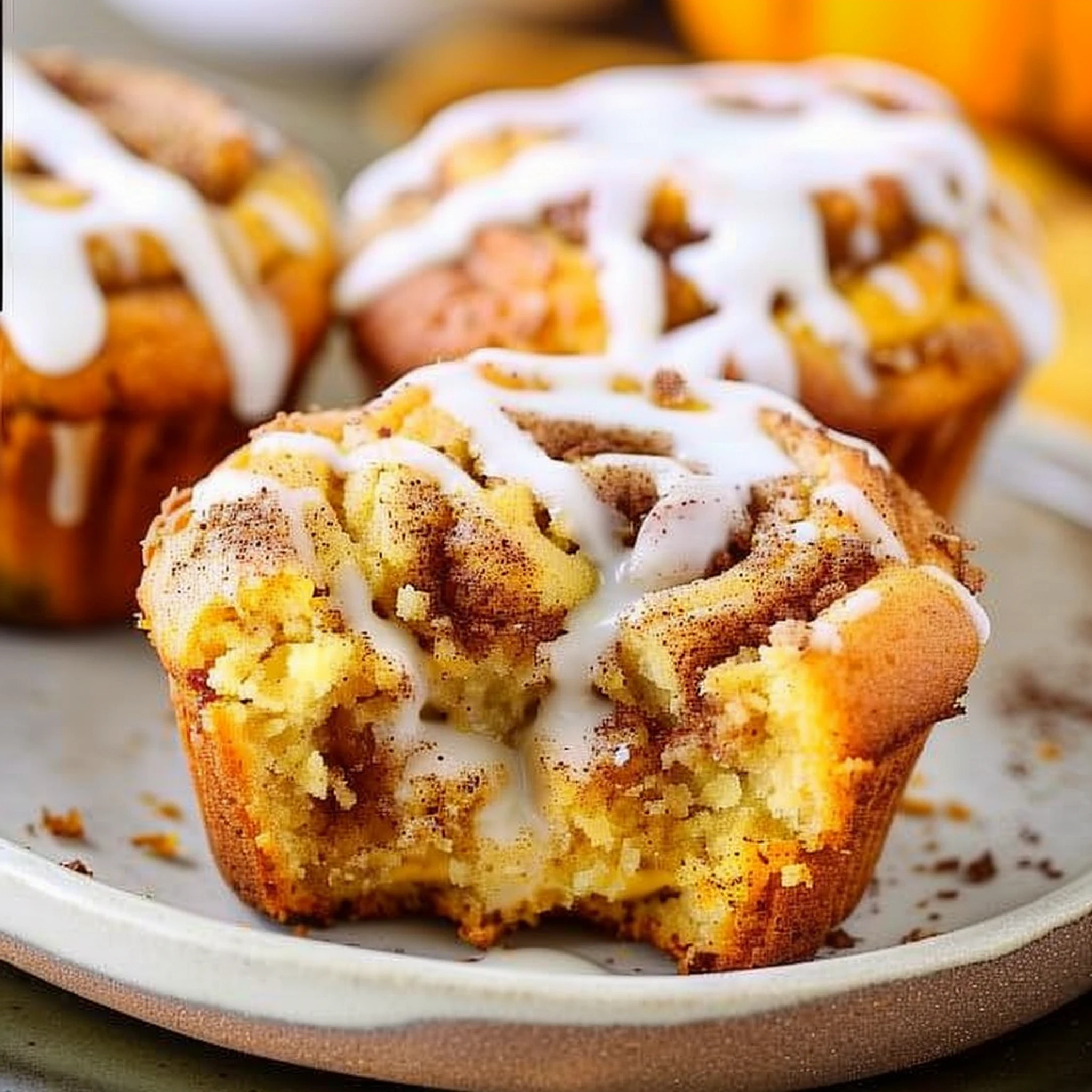 Soft Pumpkin Cinnamon Roll Muffins Ready in 38 Minutes - Recipe Image