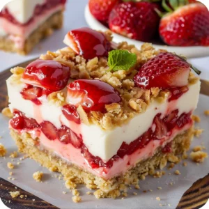 Strawberry Crunch Cheesecake Chunks: Easy 4-Hour Recipe - Recipe Image