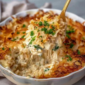 Easy French Onion Chicken Rice Casserole Recipe - Recipe Image