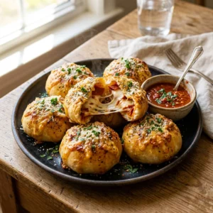 Spicy Cheesy Garlic Pizza Bombs You’ll Crave Daily - Recipe Image