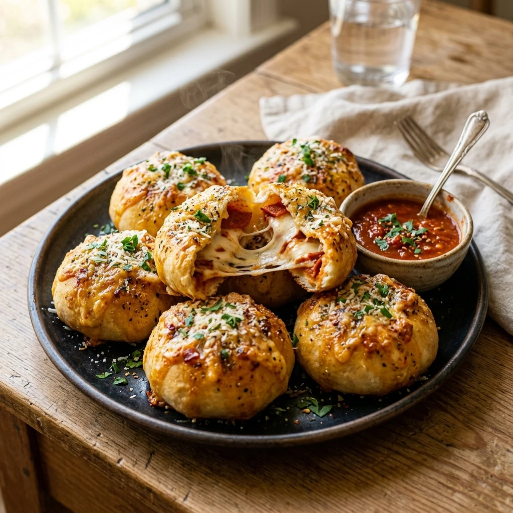Spicy Cheesy Garlic Pizza Bombs You’ll Crave Daily - Recipe Image