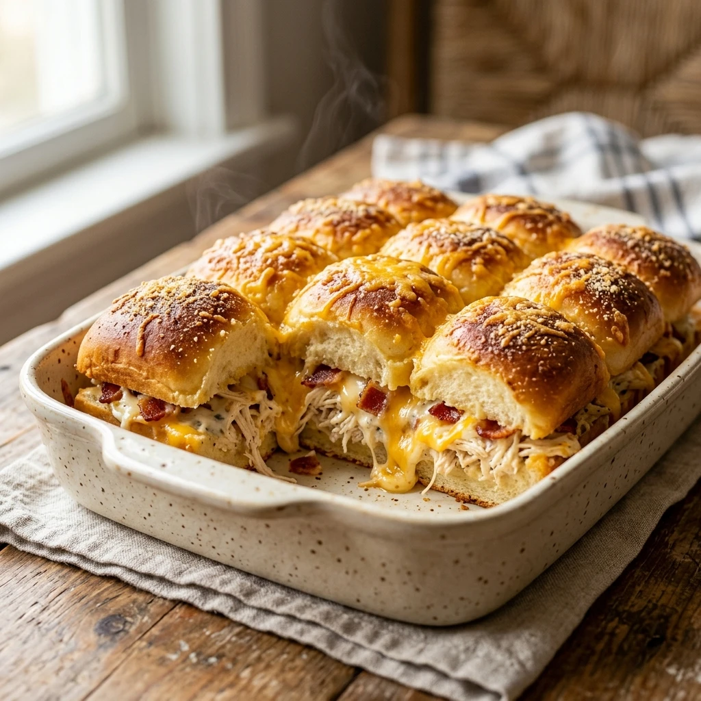 Cheesy Chicken Bacon Ranch Stuffed Bread Everyone Will Beg You to Make Again - Recipe Image
