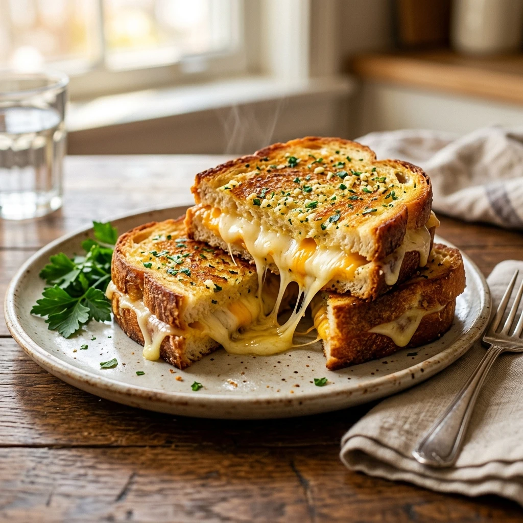 Garlic Bread Grilled Cheese You’ll Crave Every Day - Recipe Image