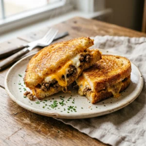 Ultimate Cheesy Ground Beef Melt With Irresistible Gooey Cheese - Recipe Image