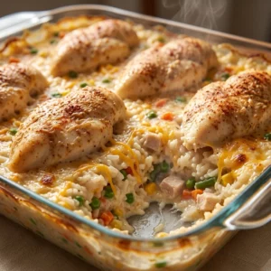 Easy Forgotten Chicken and Rice Casserole - Recipe Image