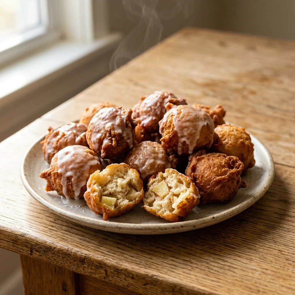 Easy Cinnamon Glazed Apple Fritter Bites - Recipe Image